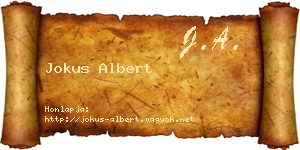 Jokus Albert névjegykártya